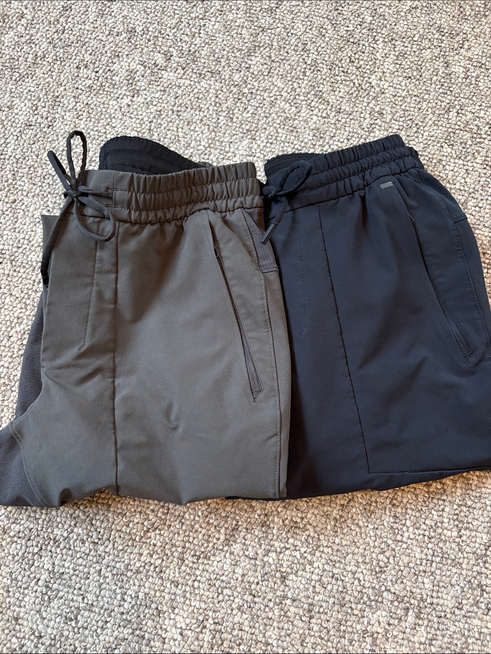 2 Men’s lululemon License to Train Joggers: Navy & Gray